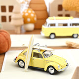 VW Coccinelle 1303 1973 Jaune Pastel avec Surf Jet-car 1/43