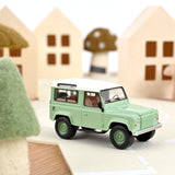 Land Rover Defender 1995 Vert/Blanc (Intérieur Marron) Jet-car 1/43