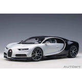 Bugatti Chiron 2017 Glacier White/Atlantic Blue 1:12