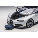 Bugatti Chiron 2017 Glacier White/Atlantic Blue 1:12
