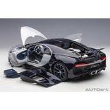 Bugatti Chiron 2017 Glacier White/Atlantic Blue 1:12