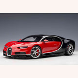 Bugatti Chiron 2017 Rouge Italien / Noir Nocturne 1/12