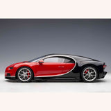 Bugatti Chiron 2017 Rouge Italien / Noir Nocturne 1/12