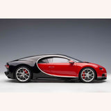 Bugatti Chiron 2017 Rouge Italien / Noir Nocturne 1/12
