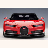 Bugatti Chiron 2017 Rouge Italien / Noir Nocturne 1/12