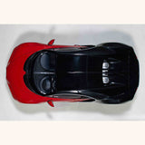Bugatti Chiron 2017 Rouge Italien / Noir Nocturne 1/12