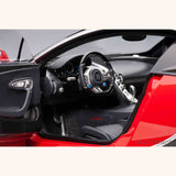 Bugatti Chiron 2017 Rouge Italien / Noir Nocturne 1/12