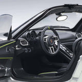 Porsche 918 Spyder Weissach Package GT Silver Metallic 1:12