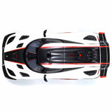 Koenigsegg One : 1 Blanc galet/Noir carbone/Accents rouges 1/64