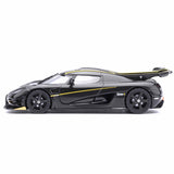 Koenigsegg One : 1 Fibre de carbone transparente/Bandes dorées 1/64