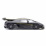 Koenigsegg One : 1 Fibre de carbone transparente/Bandes dorées 1/64