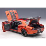 Dodge Challenger SRT Hellcat cinnamon/gunmetal stripes 1:18