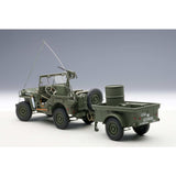 Jeep Willys mit Anhänger Army Green 1943 1:18