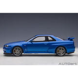 Nissan Skyline GT-R (R34) 2001 V-Spec II Bayside Blue 1:18