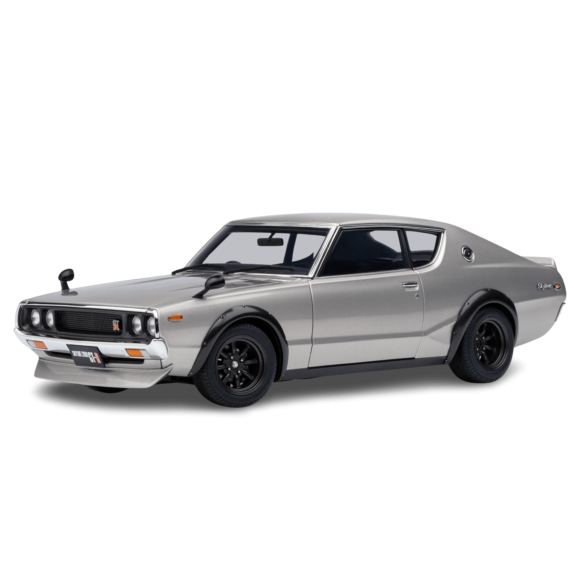 アシェット Skyline 2000GT-R KPGC110 1973 1/18 Nissan Skyline 2000 GT-R 1973 (KPGC110) Tuned Version Silver 1:18