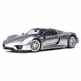 Porsche 918 Spyder Weissach Paket Flüssigmetall Silber 1:18