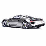 Porsche 918 Spyder Weissach Paket Flüssigmetall Silber 1:18