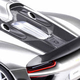 Porsche 918 Spyder Weissach Paket Flüssigmetall Silber 1:18