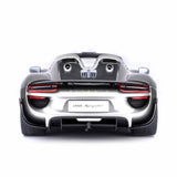 Porsche 918 Spyder Weissach Paket Flüssigmetall Silber 1:18