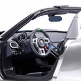 Porsche 918 Spyder Weissach Paket Flüssigmetall Silber 1:18