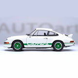 Porsche 911 Carrera 2.7 RS (Grand Prix Weiß mit grünen Streifen) 1:18