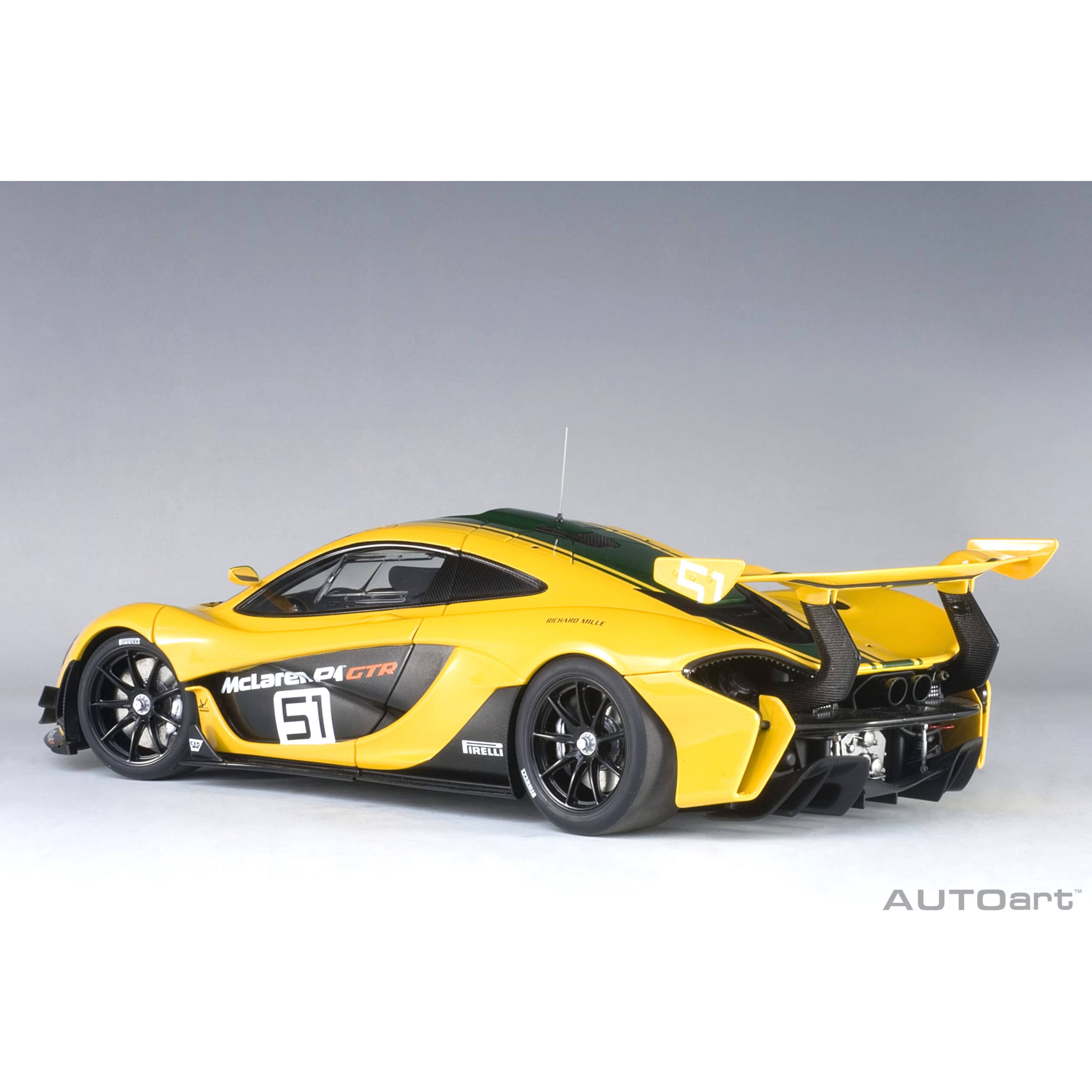 McLaren P1 GTR Yellow/Green Stripes N°51 1:18 – Norev