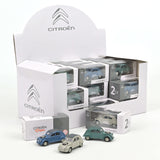 36-piece Display Citroën 2CV 4x4 Grey, Green, Blue 1:54