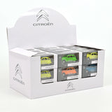 36-piece Display Citroën 2CV Mandarin Orange, Petrel, Palm Grove, Citron 1:54