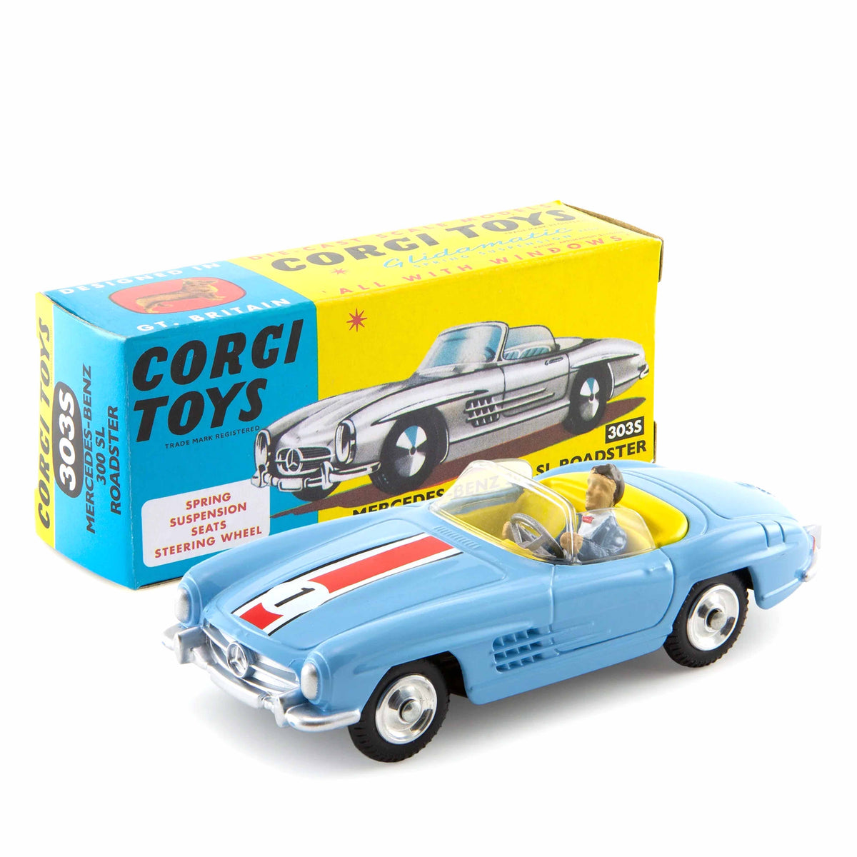 Modèle Réduit Corgi Mercedes-Benz 207 D Assistance Porsche - Échelle 1/50, Ancien, Avec Défauts