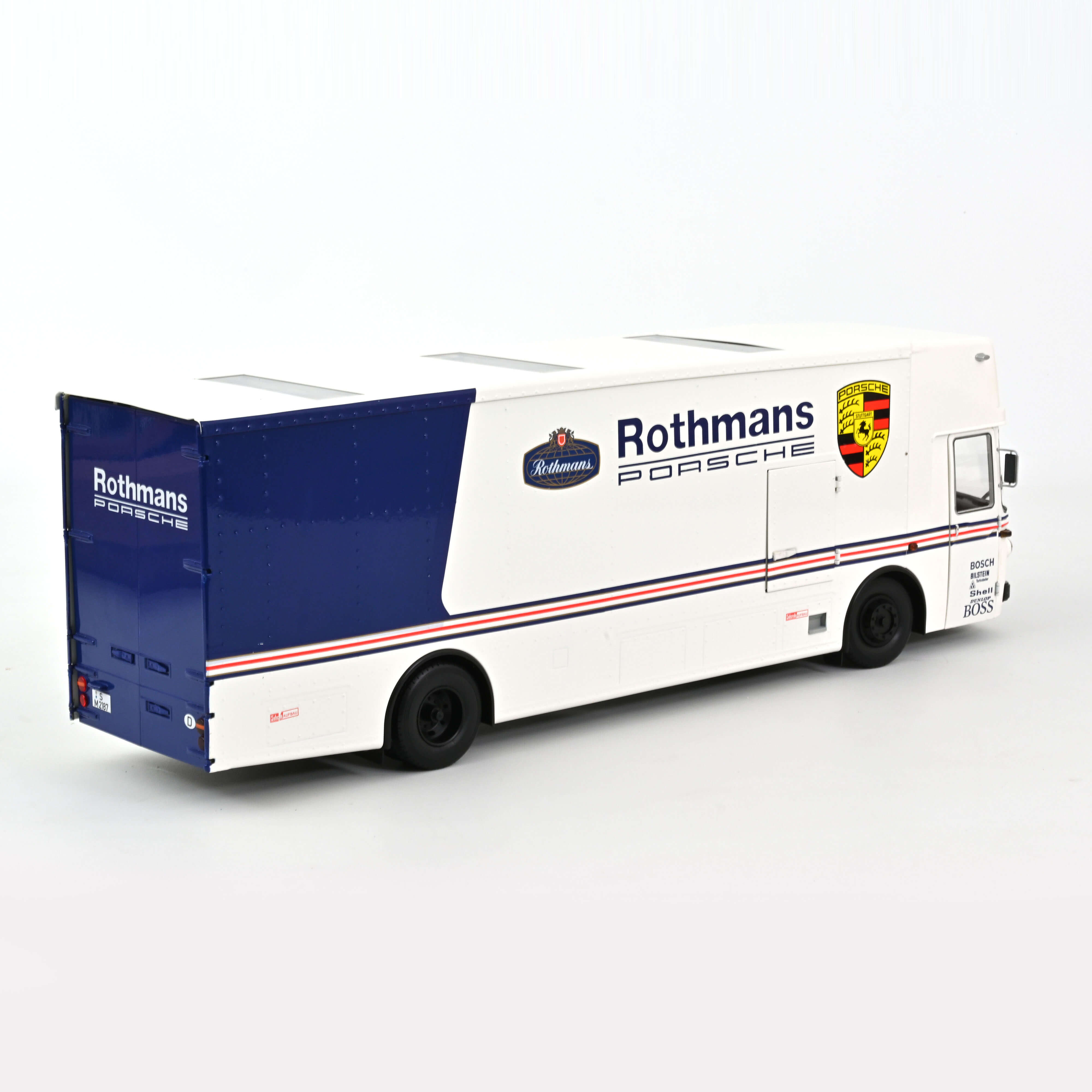 Mercedes O317 Porsche Racetransporter Rothmans 1:18 – Norev