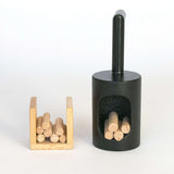 The wood stove