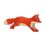 Wooden walking fox figurine