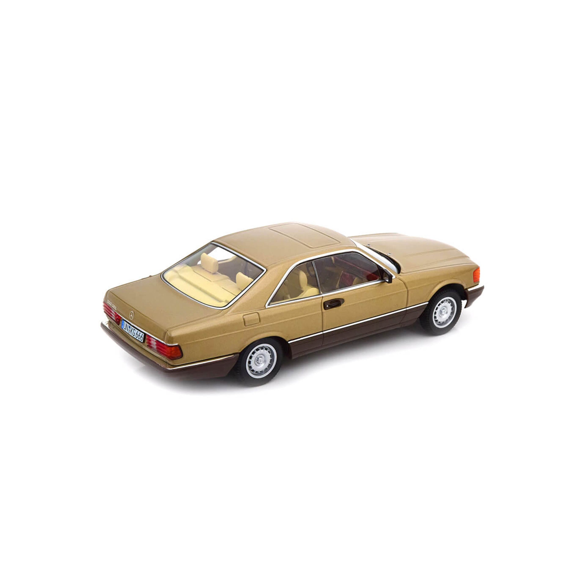 1:18 KK-Scale Mercedes-Benz 500 Sec C126 1987 Métallique Or 1:18 KK-Scale Mercedes-Benz 500 Sec C126 1987 Métallique Or