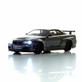 Nissan Skyline GT-R avec LED Gris 1/64