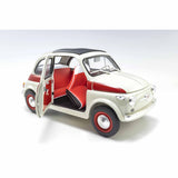 Fiat Nuova 500 Sport Hellgrau/rote Linie