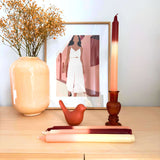Lot de 4 bougies longues bicolores en Nudes