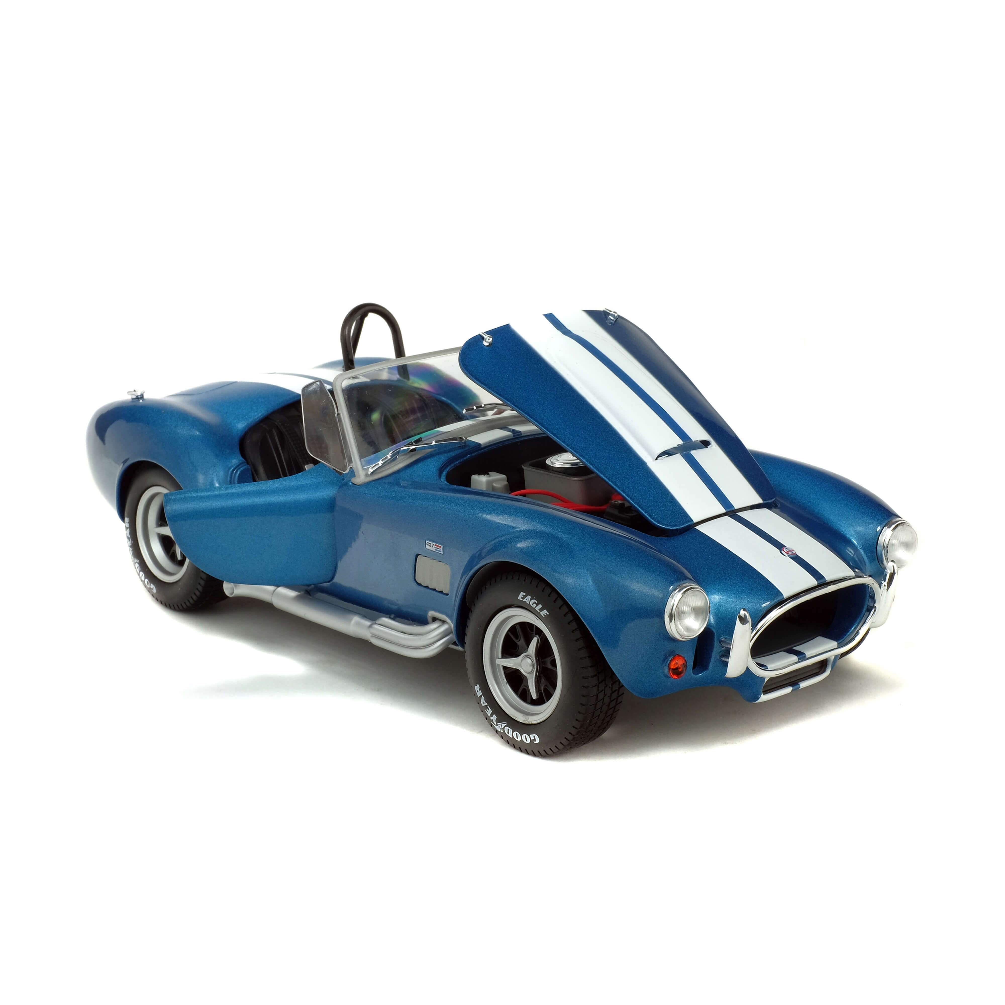 Miniatura Shelby Cobra 1965 427/SC Kinsmart 1/32 METAL e FRICÇÃO Azul Miniatura Shelby Cobra 1965 427/SC Kinsmart 1/32 METAL e FRICÇÃO Azul