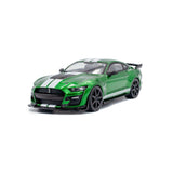 Shelby Mustang GT500 Vert Éruption Métallisé / Bandes Blanches 1/43