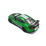 Shelby Mustang GT500 Vert Éruption Métallisé / Bandes Blanches 1/43