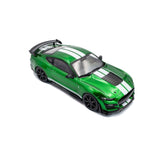 Shelby Mustang GT500 Vert Éruption Métallisé / Bandes Blanches 1/43